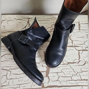 FRYE Leather Boots 7.5 Black Good Overall Condition
